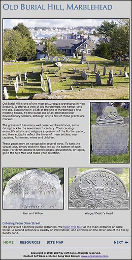 Old Burial Hill Home Page.